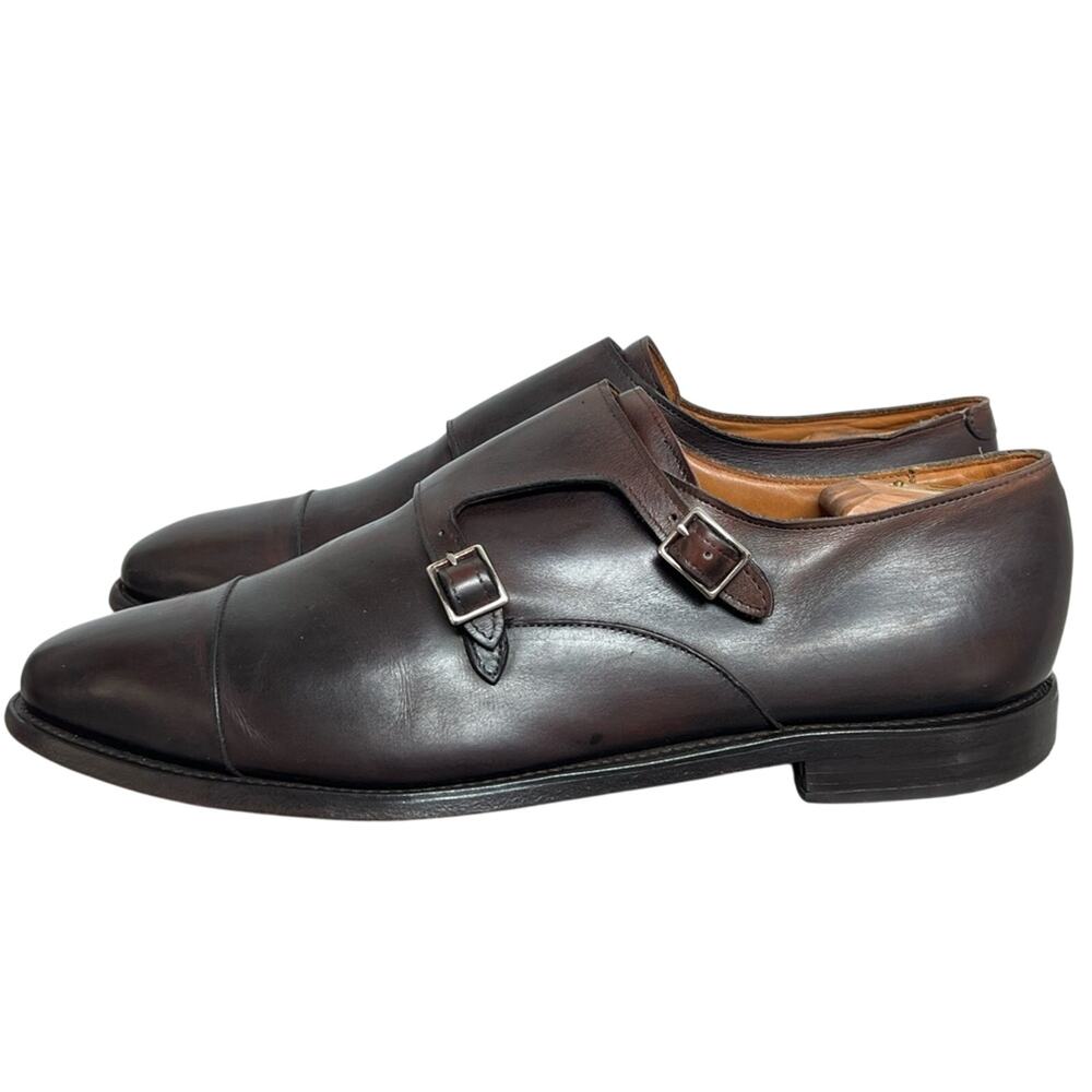 ALLEN EDMONDS Mora 2.0 Double Monk Strap Brown Leather Shoes Size 15 NICE